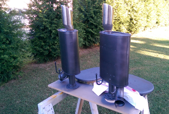 Ford Muffler Being Spray Painted